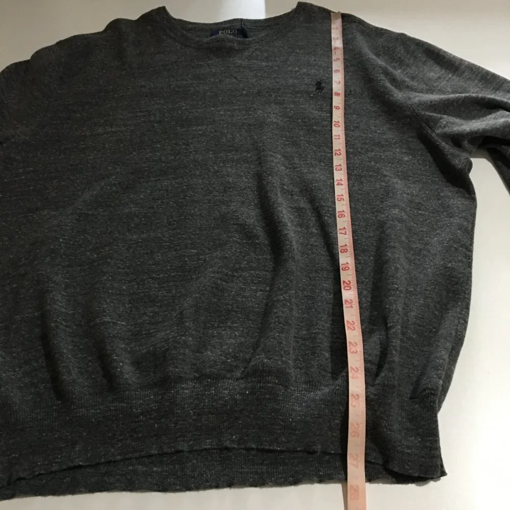Polo Ralph Lauren Men's XL Gray Sweater Pullover Knit
